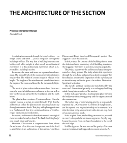 THe ArCHITeCTure OF THe SeCTION
