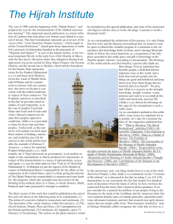 The Hijrah Institute - Murid Islamic Community in America