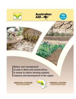 Nature and management of soils in West and Central Africa