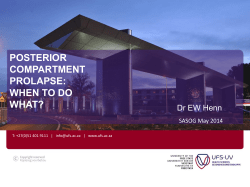 posterior compartment prolapse: when to do what?