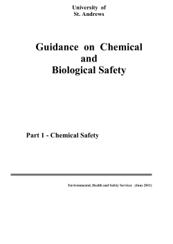 Chemical Safety - University of St Andrews