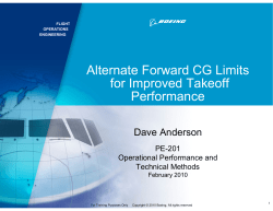 Boeing Alternate Forward CG Limits for Improved Takeoff