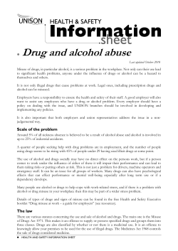 Drug and alcohol abuse