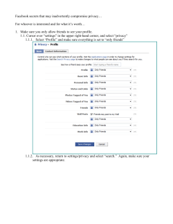 Facebook secrets that may inadvertently compromise