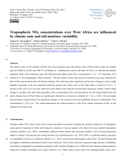 Tropospheric NO2 concentrations over West Africa are influenced by
