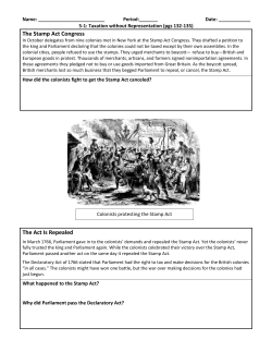 Townshend Acts - Newburgh Enlarged City School District