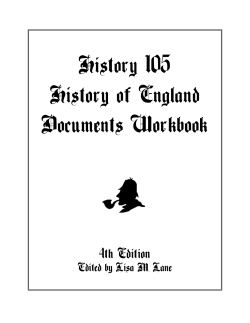 History of England Documents Workbook
