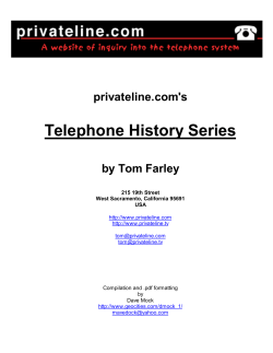 Telephone History Series - Telephone Tribute Home Page