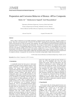 Preparation and Corrosion Behavior of Bronze