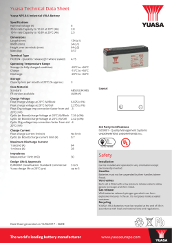Yuasa NP2.8-6 Industrial VRLA Battery
