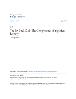 The Joy Luck Club: The Complexities of Jing