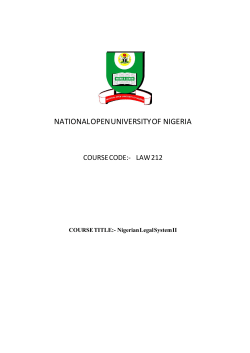 LAW212 - National Open University of Nigeria