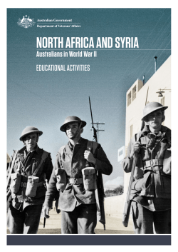 North Africa and Syria - Australians in World War 2