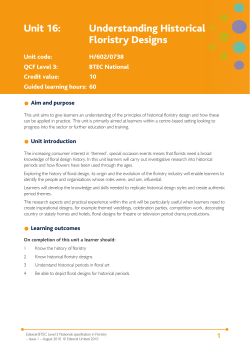 Unit 16: Understanding Historical Floristry Designs