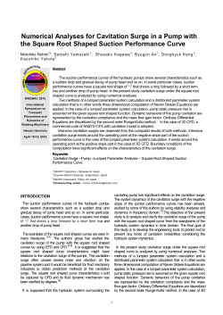 Numerical Analyses for Cavitation Surge in a Pump with the Square