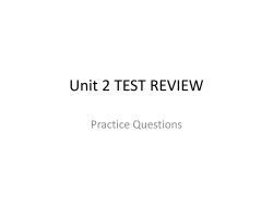 Unit 2 TEST REVIEW