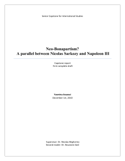 Neo-Bonapartism? - Al Akhawayn University