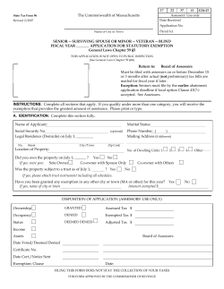 State Tax Form 3ABC Assessors` Use only