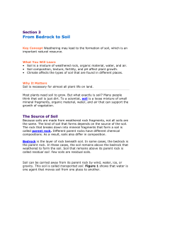Section 3 From Bedrock to Soil