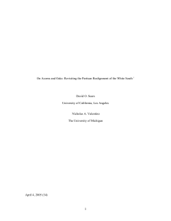 Race, Religion, and Sectional Conflict in Contemporary Partisanship