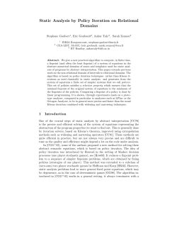 Static Analysis by Policy Iteration on Relational Domains