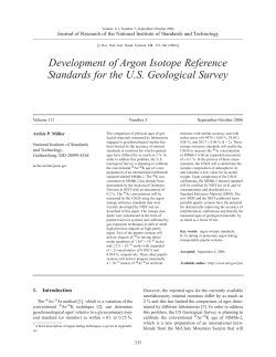 Development of Argon Isotope Reference Standards for the US