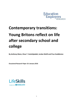 Contemporary transitions - Education and Employers Taskforce