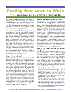 Putting Your Lawn to Work