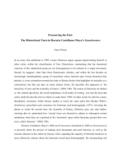 Present-ing the Past: The Historicized Turn in