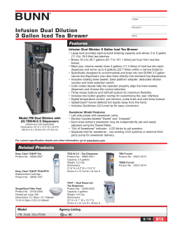 Infusion Dual Dilution 3 Gallon Iced Tea Brewer