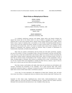 Black Holes as Metaphysical Silence
