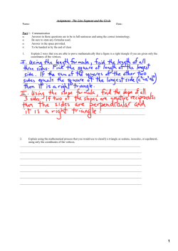 Assignment: The Line Segment and the Circle Name