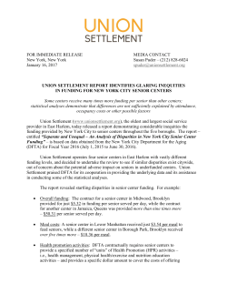 FOR IMMEDIATE RELEASE MEDIA CONTACT New York, New York