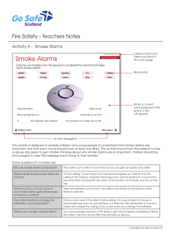 Fire Safety - Teachers Notes