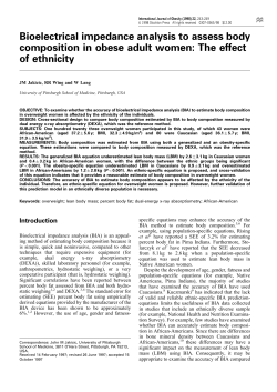 Bioelectrical impedance analysis to assess body