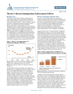 Mexico`s Recent Immigration Enforcement Efforts