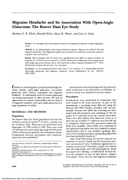 Migraine headache and its association with open-angle