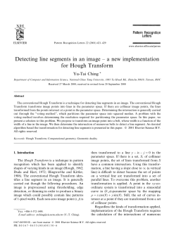 Detecting line segments in an image &plusmn; a new implementation for