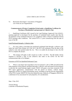 LDAU Circular 2/2012 Commencement of Project Completion