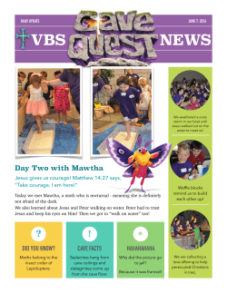 Day Two Handout &ndash; Jesus Gives Us Courage!