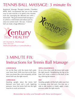 TEnniS BAll MASSAgE