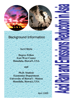 Acid Rain and Emissions Reduction in Asia