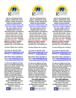 Printable Penny Flyer for Saturday Recovery Meeting at Missoula