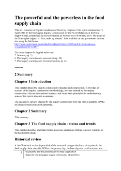 The powerful and the powerless in the food supply