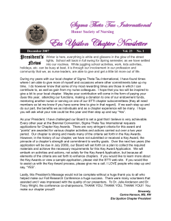 2007 Fall Newsletter - University of North Dakota