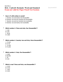 BAL- Cadwell- Decimals