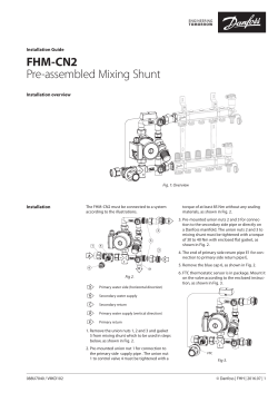 FHM-CN2 Pre-assembled Mixing Shunt