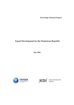 Export Development for the Dominican Republic - CEI-RD