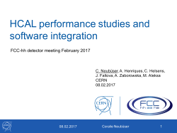 HCAL performance studies and software integration