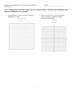 Graph and solve systems of linear equations and inequalities with